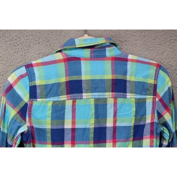 Abercrombie & Fitch Long Sleeve Plaid Button Up Top-Size Small - Picture 10 of 10